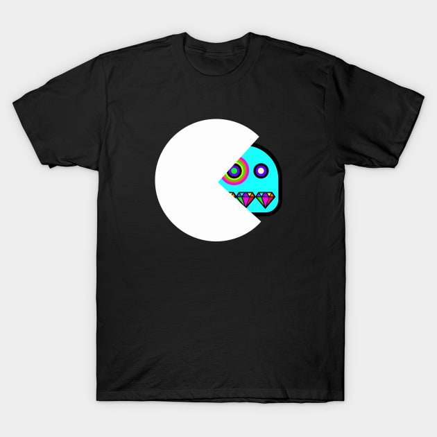 PACMAN EATS GHOST T-Shirt by BITLY